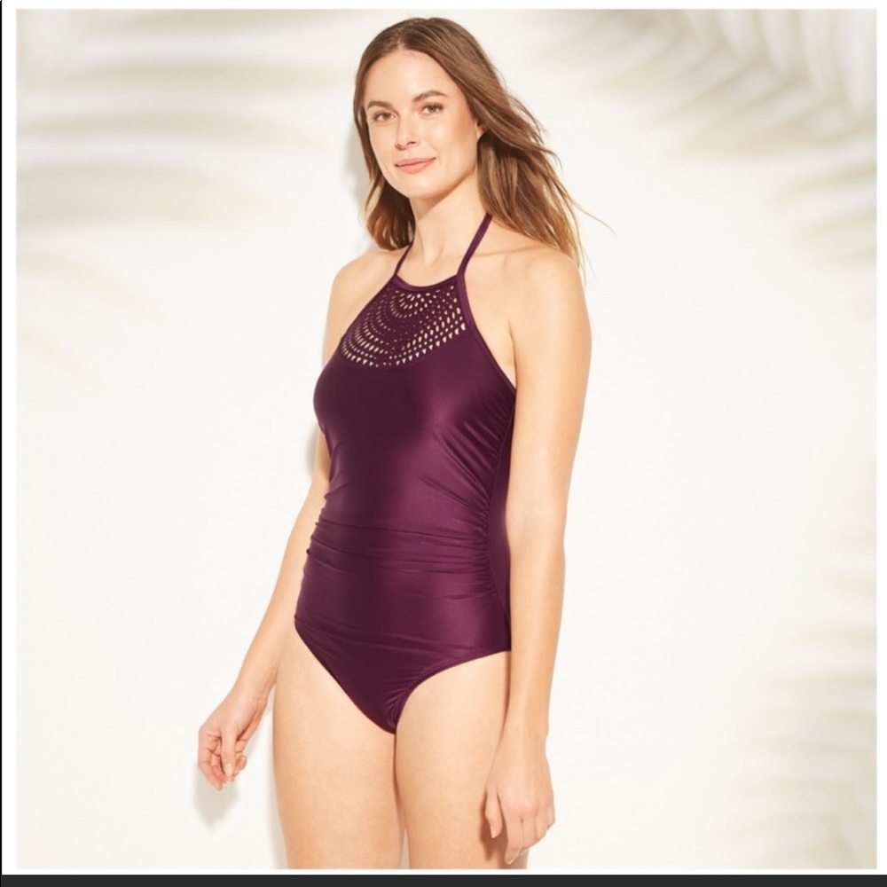 Merona Maroon one piece swimsuit